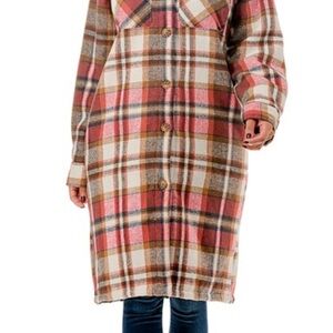 Posh Multicolor Plaid Coat
